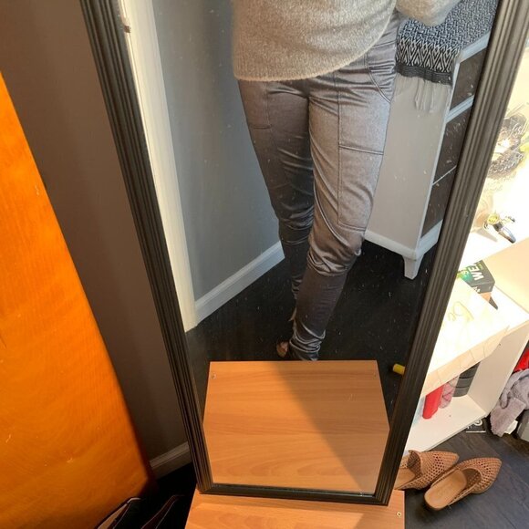 NWT Ema Savahl Couture Luxurious Silver Skinny Moto Style Pants - Picture 10 of 12